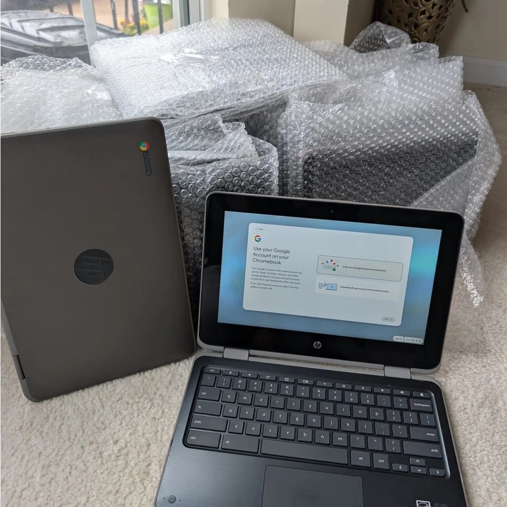 HP Chromebook with Black and Silver Finish